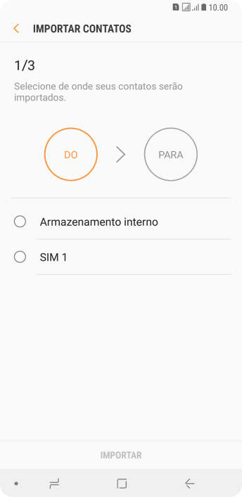 Pressione ‹SIM›. Pressione ‹SIM›.