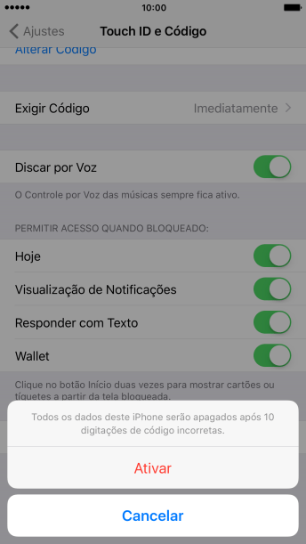 Se você quiser ativar a função, deve pressionar Ativar. Se você quiser ativar a função, deve pressionar Ativar.