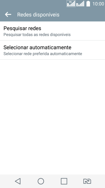 Pressione Pesquisar redes, e aguarde enquanto o celular busca redes. Pressione Pesquisar redes, e aguarde enquanto o celular busca redes.