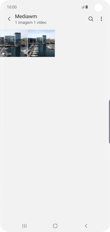 Pressione qualquer foto ou vídeo, e continue pressionando por um instante. Pressione qualquer foto ou vídeo, e continue pressionando por um instante.