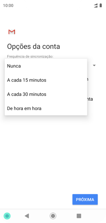 Pressione a configuração desejada. Pressione a configuração desejada.