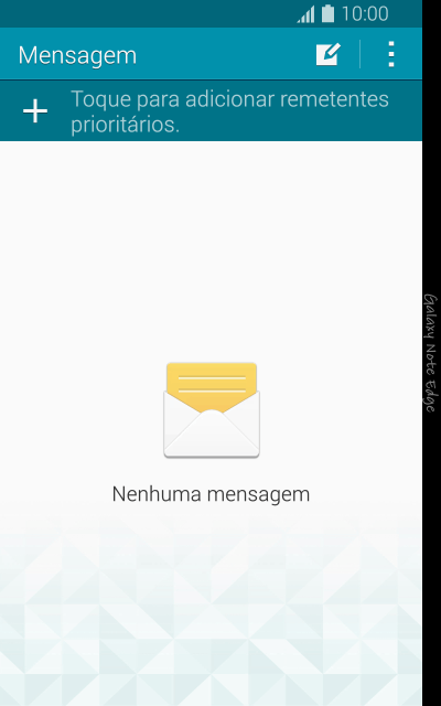 Pressione o ícone de nova mensagem. Pressione o ícone de nova mensagem.