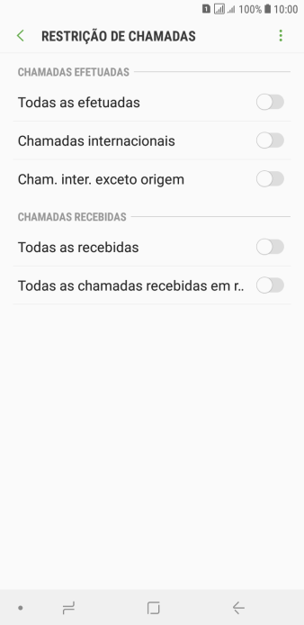 Pressione o indicador ao lado do tipo de bloqueio. Pressione o indicador ao lado do tipo de bloqueio.