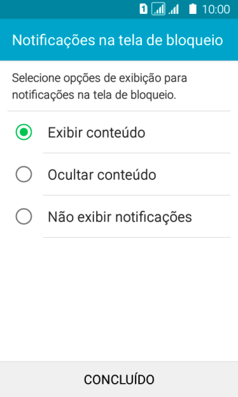 Pressione a configuração desejada. Pressione a configuração desejada.