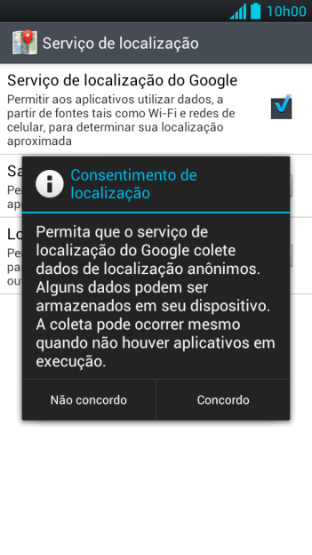 Se você quiser ativar a função, deve pressionar Concordo. Se você quiser ativar a função, deve pressionar Concordo.