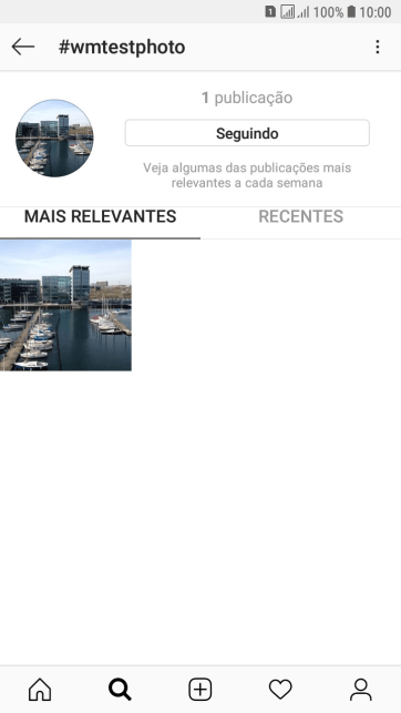 Pressione o ícone de novo post. Pressione o ícone de novo post.