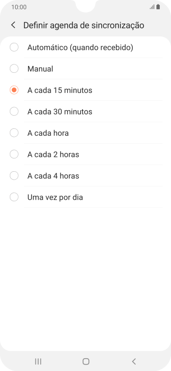 Pressione a configuração desejada. Pressione a configuração desejada.