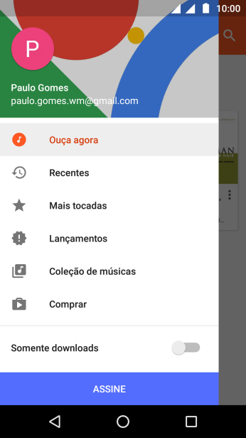 Pressione Coleção de músicas. Pressione Coleção de músicas.
