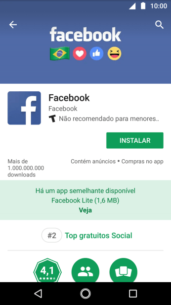 Pressione INSTALAR, e siga as indicações da tela para instalar o app. Pressione INSTALAR, e siga as indicações da tela para instalar o app.