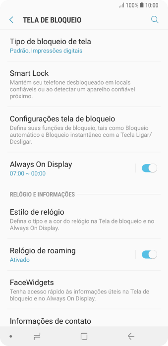 Pressione Tipo de bloqueio de tela, e insira o código de bloqueio extra que você criou anteriormente. Pressione Tipo de bloqueio de tela, e insira o código de bloqueio extra que você criou anteriormente.