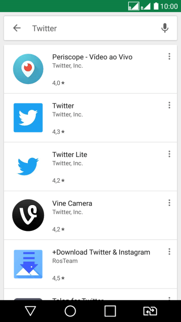 Pressione Twitter. Pressione Twitter.