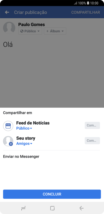 Pressione a configuração desejada. Pressione a configuração desejada.
