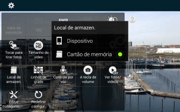 Pressione Dispositivo para salvar os vídeos na memória do celular. Pressione Dispositivo para salvar os vídeos na memória do celular.