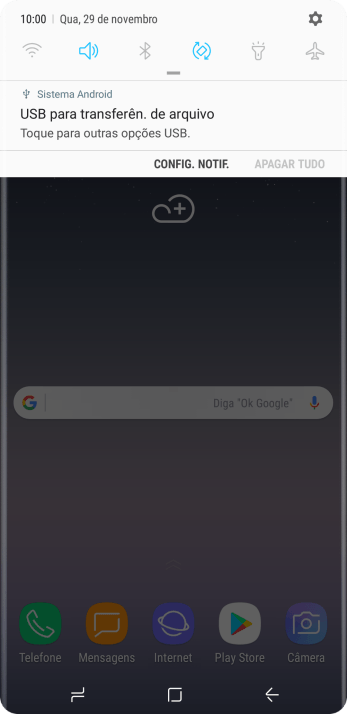 Pressione o ícone de configurações. Pressione o ícone de configurações.