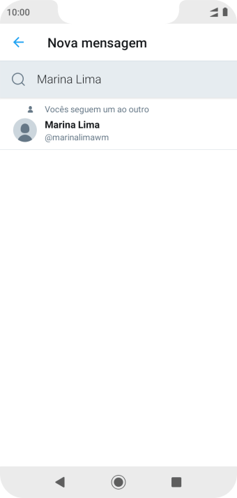 Pressione o contato desejado. Pressione o contato desejado.