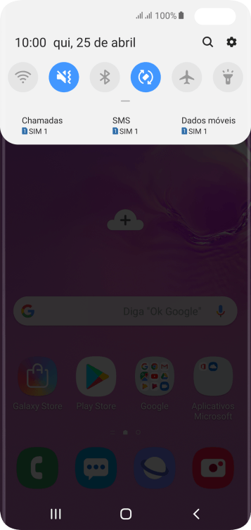 Pressione o ícone de configurações. Pressione o ícone de configurações.