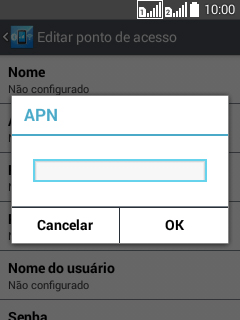 Digite mms.tim.br e pressione OK. Digite mms.tim.br e pressione OK.