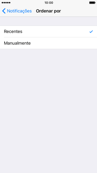 Pressione Recentes para selecionar as notificações de acordo com a hora. Pressione Recentes para selecionar as notificações de acordo com a hora.