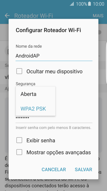 Pressione WPA2 PSK para proteger seu Roteador Wi-Fi com uma senha. Pressione WPA2 PSK para proteger seu Roteador Wi-Fi com uma senha.