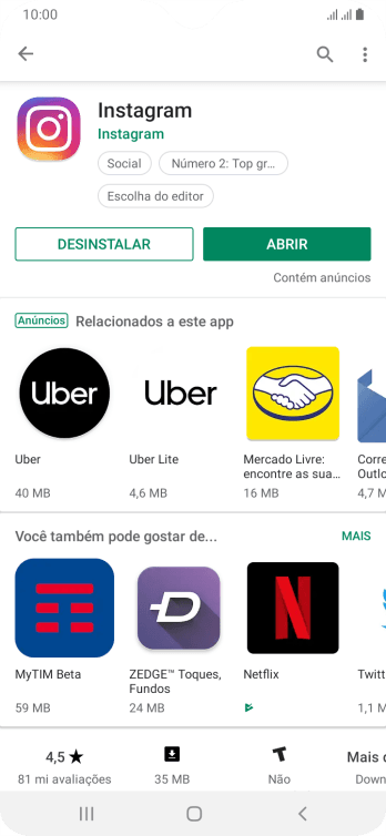 Pressione a tecla de início para finalizar e voltar à tela inicial. Pressione a tecla de início para finalizar e voltar à tela inicial.
