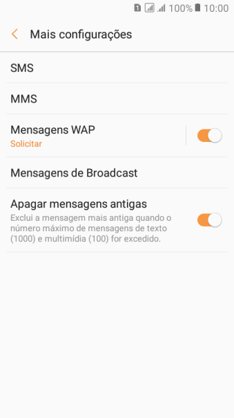 Pressione SMS. Pressione SMS.