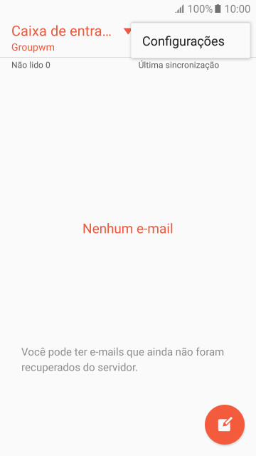 Pressione Configurações. Pressione Configurações.