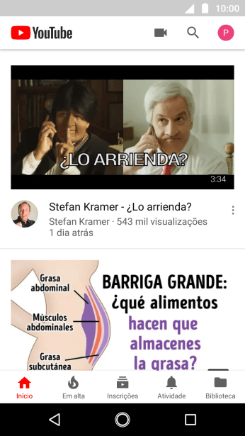 Pressione o ícone de fazer upload. Pressione o ícone de fazer upload.