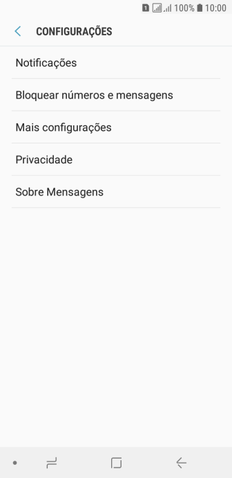 Pressione Mais configurações. Pressione Mais configurações.