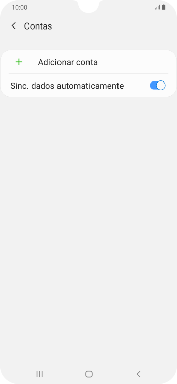 Pressione Adicionar conta. Pressione Adicionar conta.