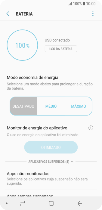 Pressione a configuração desejada. Pressione a configuração desejada.