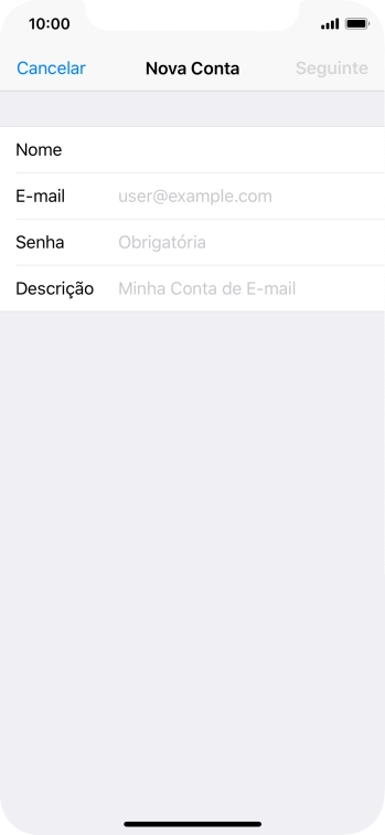 Pressione E-mail, e digite o endereço de e-mail. Pressione E-mail, e digite o endereço de e-mail.