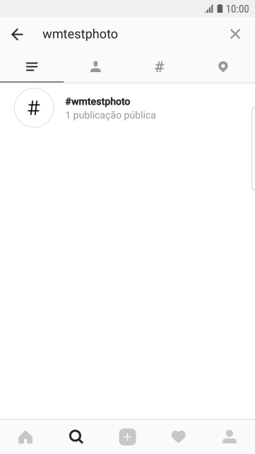 Pressione o hashtag desejado, e navegue até o post desejado. Pressione o hashtag desejado, e navegue até o post desejado.