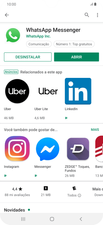 Pressione a tecla de início para voltar à tela inicial. Pressione a tecla de início para voltar à tela inicial.