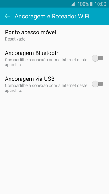 Pressione Ponto acesso móvel. Pressione Ponto acesso móvel.
