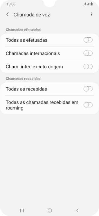 Pressione o indicador ao lado do tipo de bloqueio desejado para ativar ou desativar a função. Pressione o indicador ao lado do tipo de bloqueio desejado para ativar ou desativar a função.