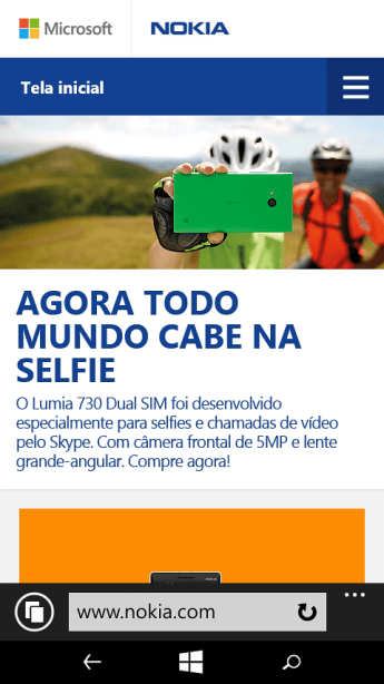 Pressione a barra de endereço. Pressione a barra de endereço.