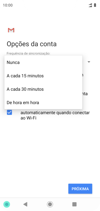 Pressione a configuração desejada. Pressione a configuração desejada.