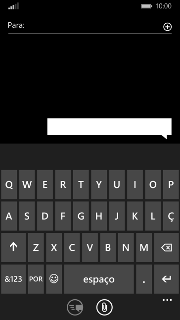Abra uma nota, mensagem ou e-mail, para que o teclado fique visível na tela, e o celular pronto para a digitação. Abra uma nota, mensagem ou e-mail, para que o teclado fique visível na tela, e o celular pronto para a digitação.