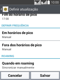 Pressione Fora dos horários de pico. Pressione Fora dos horários de pico.