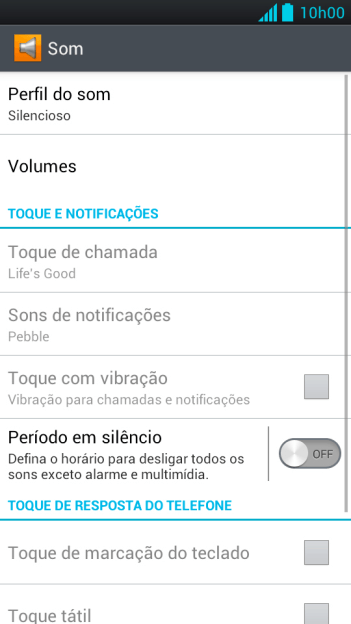 Pressione Perfil do som. Pressione Perfil do som.