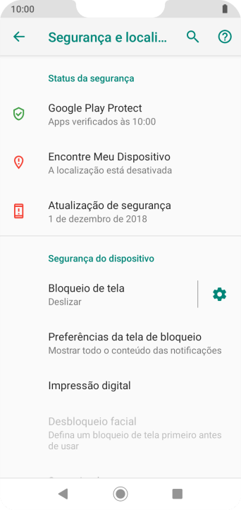 Pressione Impressão digital. Pressione Impressão digital.