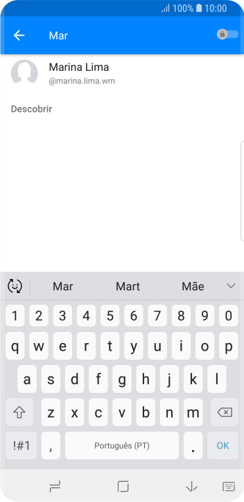 Pressione o contato desejado. Pressione o contato desejado.