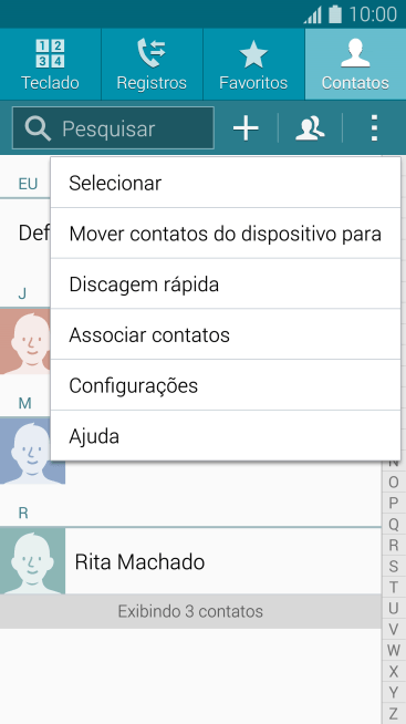 Pressione Configurações. Pressione Configurações.
