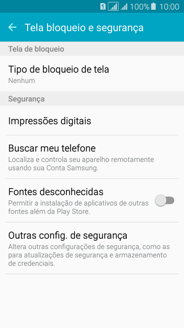 Pressione Outras config. de segurança. Pressione Outras config. de segurança.