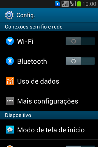 Pressione Mais configurações. Pressione Mais configurações.