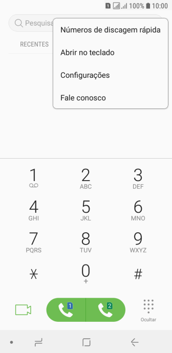 Pressione Configurações. Pressione Configurações.