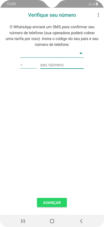Pressione a lista suspensa. Pressione a lista suspensa.