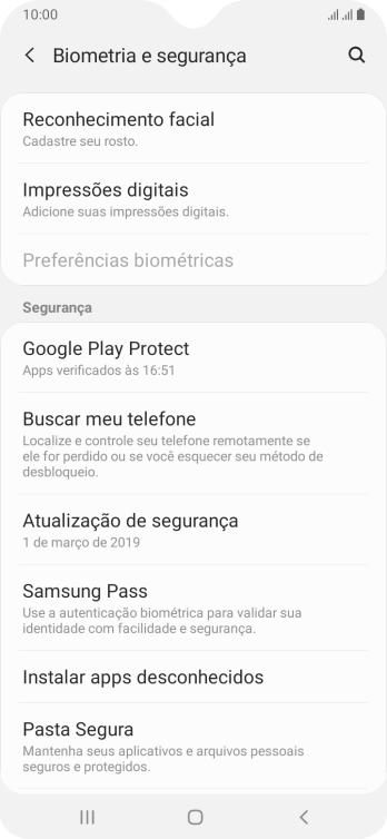 Pressione Impressões digitais. Pressione Impressões digitais.