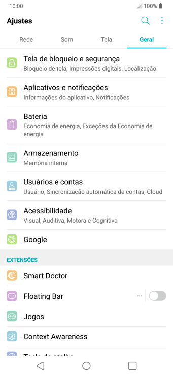 Pressione Tela de bloqueio e segurança. Pressione Tela de bloqueio e segurança.
