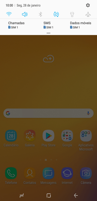 Pressione o ícone de configurações. Pressione o ícone de configurações.